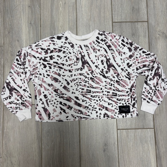 Calvin Klein Performance Sweatshirt – Sketch Animal Print (Size Small) - Picture 2 of 6